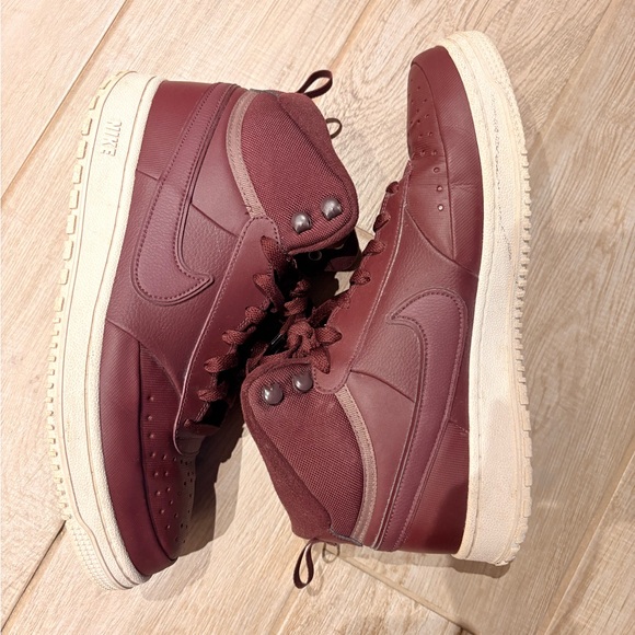 Nike Other - 11.5 Men’s Winter Burgundy Red Nike Court Vision Mid Top Sneakers DR7882-600 uc